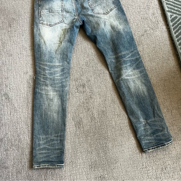 Amiri Men’s Thrasher Distressed Slim Fit Jeans Sz 36 Blue Denim Red Bandana MX1 - Picture 14 of 14